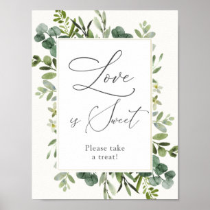 Poster Panneau de traitement doux d'amour d'eucalyptus