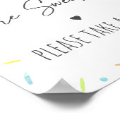 Poster Panneau de traitement pour bébé arc-en-ciel (Coin)