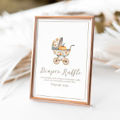 Poster Panneau de trapèze de Baby shower un peu Citrouill