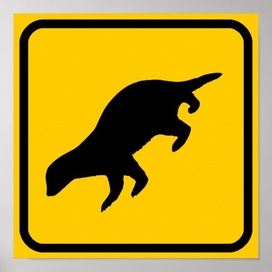 Poster Panneau de traversée de ratel (Devant)
