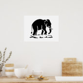 Poster Panneau de trekking des éléphants asiatiques devan (Cuisine)