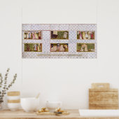 Poster Panneau de tuiles représentant l'histoire de la be (Cuisine)