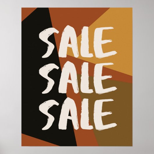 Poster Panneau de vente Brown, Signal de magasin de détai (Devant)