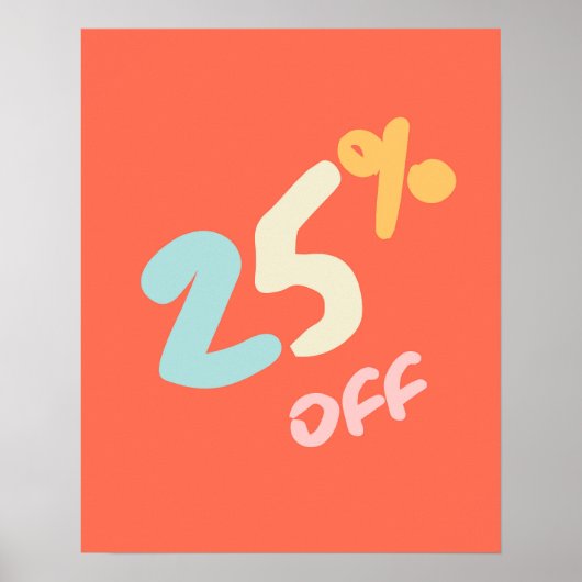 Poster Panneau de vente de boutique, Signalisation de mag (Devant)