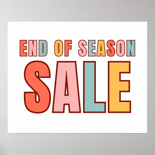 Poster Panneau de vente de fin de saison, vente au détail (Devant)