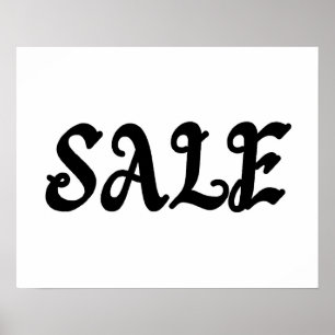 Poster Panneau de vente, Enseigne de boutique, Vente au d