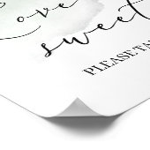 Poster Panneau de verdure à l'aquarelle l'amour est doux  (Coin)