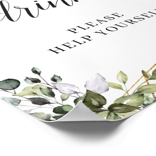 Poster Panneau de verdure boho moderne verdure verdure ve (Coin)