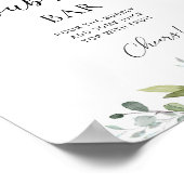 Poster Panneau de verdure eucalyptus bulles bar salle de  (Coin)