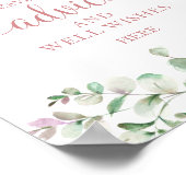 Poster Panneau de verdure eucalyptus conseils et vœux (Coin)