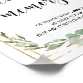 Poster Panneau de verdure succulente or en souvenir affec (Coin)