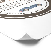 Poster Panneau de voiture Marine Blue Race (Coin)