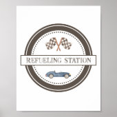 Poster Panneau de voiture Marine Blue Race (Devant)