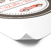 Poster Panneau de voiture Red Race Station (Coin)