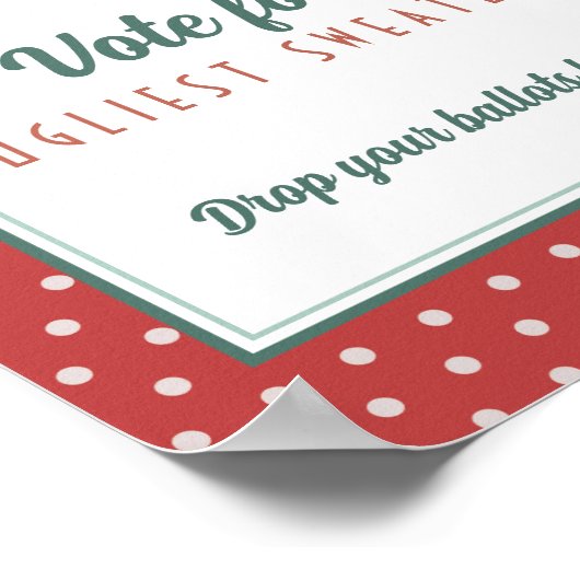 Poster Panneau de vote modifiable pour le parti de pull m (Coin)