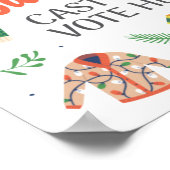 Poster Panneau de vote pour la soirée pull de Noël laid (Coin)