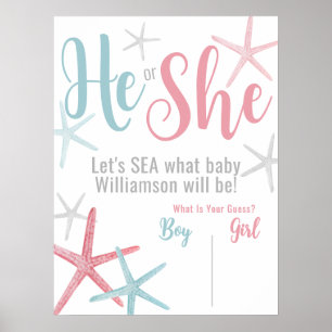 Poster Panneau de vote pour une fête de révélation du sex