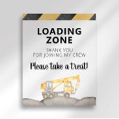 Poster Panneau de zone de chargement de camion de constru