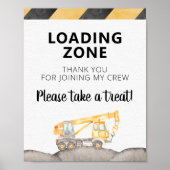 Poster Panneau de zone de chargement de camion de constru (Devant)