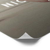 Poster Panneau décontracté moderne photo mariage signe de (Coin)