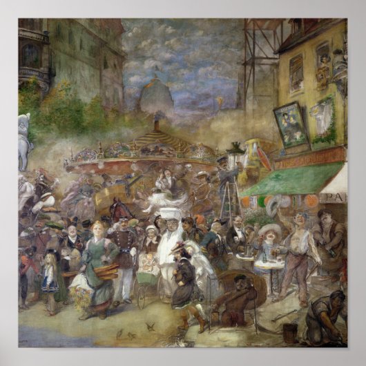 Poster Panneau décoratif représentant Paris (Devant)