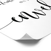 Poster Panneau d'écriture de votre adresse de mariage rus (Coin)