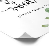 Poster Panneau Délice Vert Eucalyptus Amour Sucré (Coin)