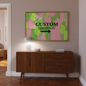 Poster Panneau d'emplacement personnalisé Préppy Dorm Déc