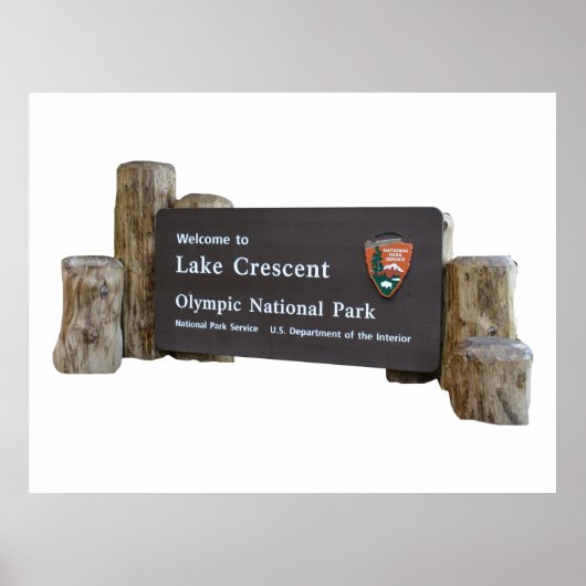 Poster Panneau d'entrée du parc national olympique du lac (Devant)