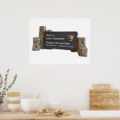 Poster Panneau d'entrée du parc national olympique du lac (Cuisine)