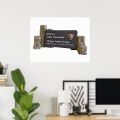 Poster Panneau d'entrée du parc national olympique du lac (Bureau à domicile)