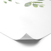 Poster Panneau d'entrée Mariage de cadre Eucalyptus vert (Coin)
