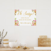 Poster Panneau des médias sociaux | fleurs romantiques |  (Cuisine)