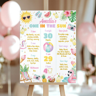 Poster Panneau d'étape de fête d'été pour fille One in th
