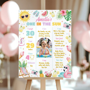 Poster Panneau d'étape de photo de fête d'anniversaire de