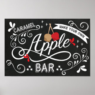 Poster Panneau d'événement Caramel Apple Bar