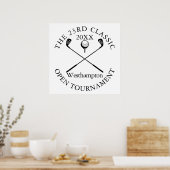 Poster Panneau d'événement classique de tournoi de golf (Cuisine)