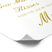 Poster Panneau devinez combien de bisous pour bientôt Mme (Coin)