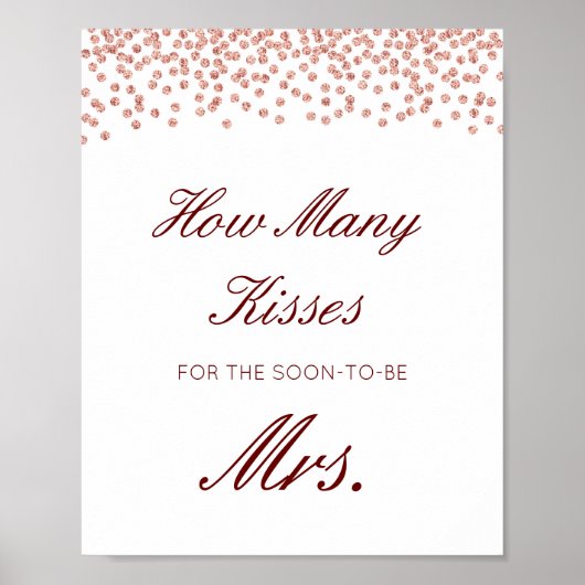 Poster Panneau devinez combien de bisous pour la future M (Devant)