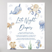 Poster Panneau Diapositives de nuit Baby shower à thème O (Devant)