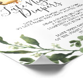 Poster Panneau Diapositives de nuit du Baby shower Sloth (Coin)