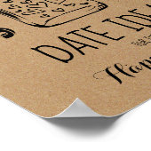 Poster Panneau d'idée de date pour jeu de douche de marié (Coin)