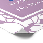 Poster Panneau d'information du salon floral moderne viol (Coin)