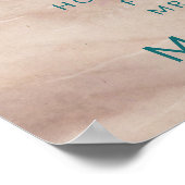 Poster Panneau d'or Island Breeze Plage Peinte Scène Plag (Coin)