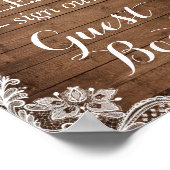 Poster Panneau d'or Rustique Bois String Lights (Coin)