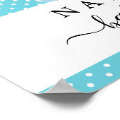 Poster Panneau du Baby shower Blue Elephant Boy (Coin)