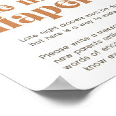 Poster Panneau du Baby shower Boho de la couche tard dans (Coin)