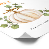 Poster Panneau du Baby shower citrouille Bow Faveurs (Coin)