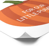 Poster Panneau du Baby shower d'automne citrouille Cartes (Coin)