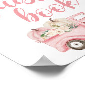 Poster Panneau du Baby shower de camion citrouille (Coin)
